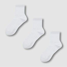 JAJU AIR Mesh Mid-Calf Socks, 3 Pairs (Choose 1 of 2 Types)