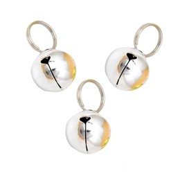 GCA Pet Dogs and Cats Collar Bells,Pet Collar Accessories,1/2-Inch, Silver（3 Sets ）