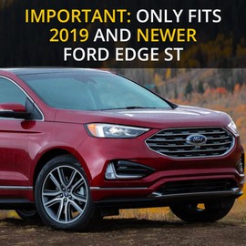 BocaDecals ST Emblem Insert Decals - Set of 2 - Compatible with and Fits Ford Edge ST 2019 & Newer (Yellow)