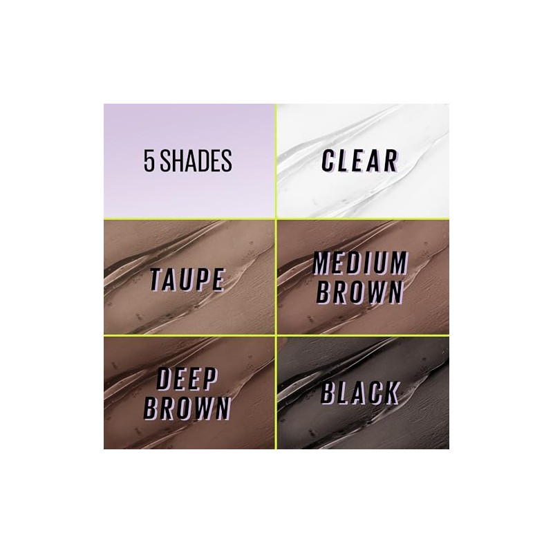 Maybelline Super Lock Brow Glue Gel para Cejas, Impermeable con