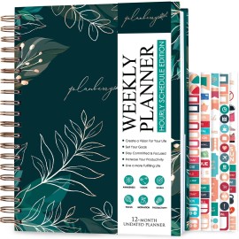 PLANBERRY Large Hourly Schedule Planner Premium – Undated Organizer for Produ...