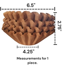 Natural, Unbleached, Coffee Filters Biodegradable and Compostable, Brown for Commercial and Home Coffee, for Large Basket 8-12 Cup - XL Size (200)