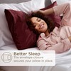 Bedsure Satin Pillowcase for Hair and Skin Standard - Burgundy