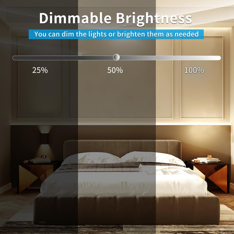 Yeewhale COB LED Strip Lights 50ft,3000K DC 24V Dimmable Warm