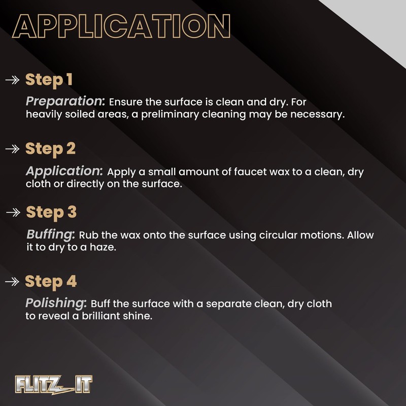 Flitz Faucet Wax Plus - 3.4oz Bottle of USA-Made, Water-Based