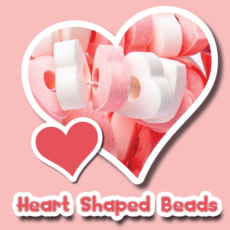 50 Heart Candy Bracelets with Heart Shaped Candy Beads and