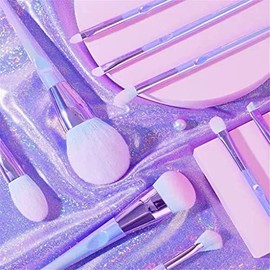 9pcs maquillaje pinceles conjunto suave cepillo for la fundación polvo rubor de ojos mezcla belleza herramientas                                      