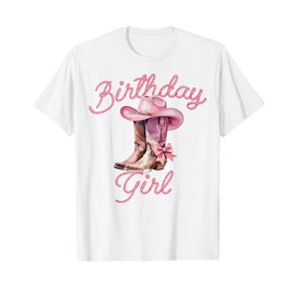 Birthday Cowgirl Western Pink Birthday Girl Party T-Shirt