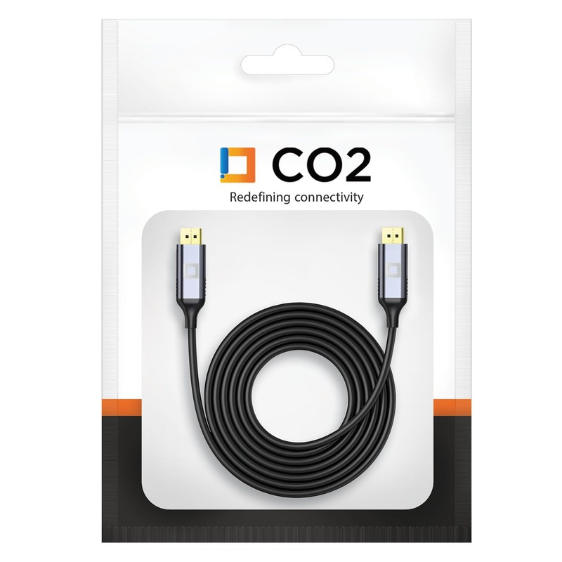 Co2 DisplayPort to DisplayPort DP 1.4 8K/60Hz, 4K/120Hz, 2K/240Hz, Full