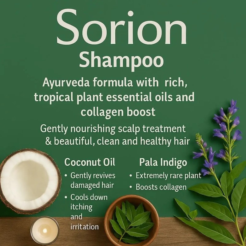 Sorion Champú Con Aceite De Coco, Neem, Cúrcuma Y Aceites