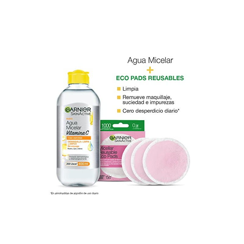Garnier, 2 Pack Skin Active Micelar Express Aclara 400Ml +