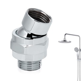 360° Universal Shower Hose Connector Shower Head Extension Shower Head Adapter Adjustable Shower Head Swivel Ball Adapter Hand Held Rain Shower Heads Extension Component