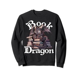 Book Dragon Book Lover Bookworm Funny Book Reader Librarian Sweatshirt