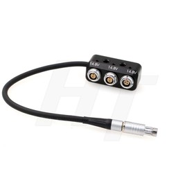 HangTon Power Splitter Cable Box 24V for Sony Alexa Camera RS 3 Pin Male to 2 x 0B 2-pin 1 x Fischer RS 3 Pin Female