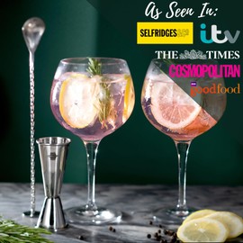 Rusty Barrel Mayfair Spirit Measure | Single & Double Stainless Steel Jigger | 25ml & 50ml Shot Measure | in a Beautiful Gift Box