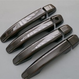 ZiWen New Door Handle Cover Protector Trim for Honda Accord 10th 2018 2019 2020 2021 (Gloss Black with Keyless Holes)