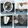 Bevansol Stainless Steel Pour Over Coffee Maker, Adjustable Stand, Double-layer