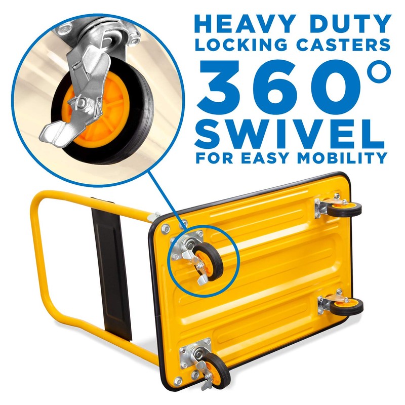 Mount-It! Folding Hand Truck Dolly Platform Truck, 330 lb Heavy