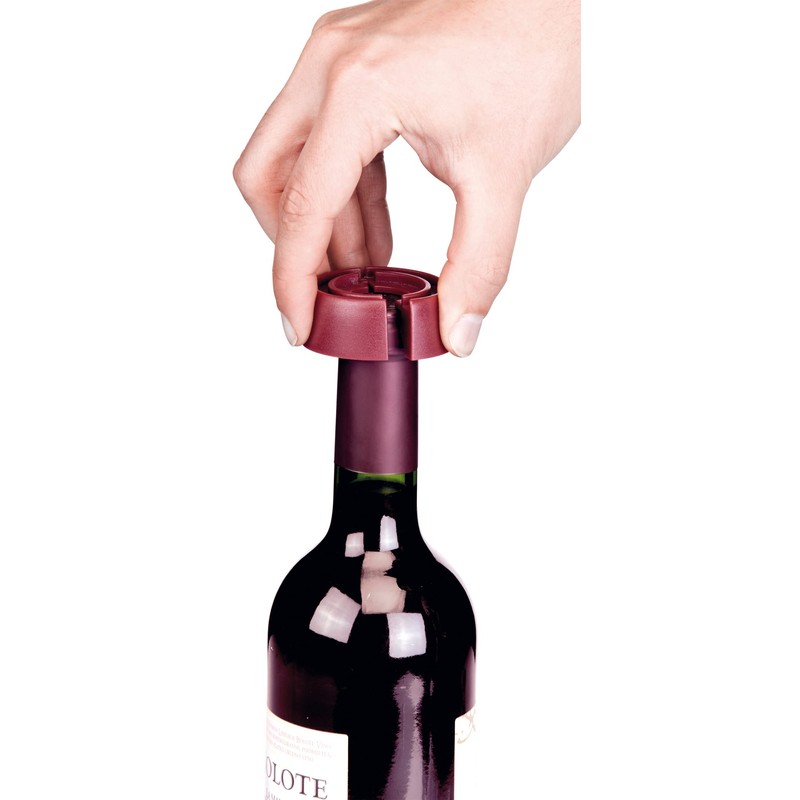 Tescoma Korkenzieher, Plastik, dunkelrot/Silber, 6.2 x 6.2 x 21.7 cm