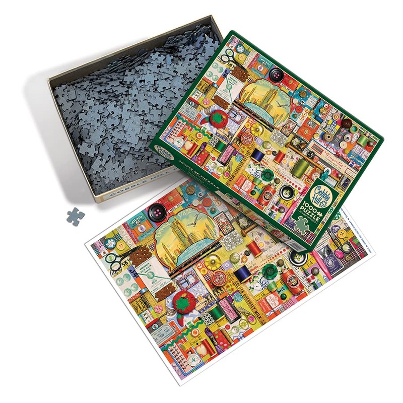 Cobble Hill 1000 Piece Jigsaw Puzzle - Sewing Notions -