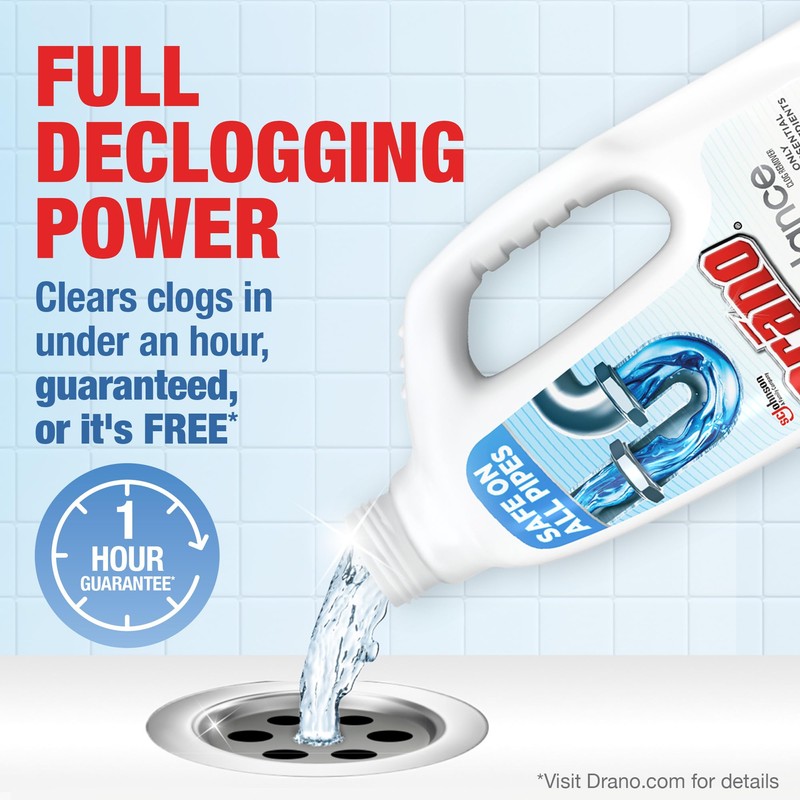 Drano Balance Drain Clog Remover and Cleaner, Non-Corrosive Formula, Safe