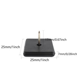 bociloy 24pcs 1" Nail on Furniture Glides Sliders for Wooden Furniture, Furniture Sliders Pads Square Teflon Furniture Glides Floor Protectors PTFE Moving Furniture Glides