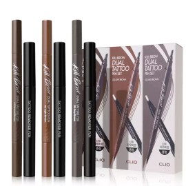 Clio 클리오 킬브로우 듀얼 타투펜 기획세트 (타투펜+리무버펜) [01 내추럴브라운] Clio Kill Brow Dual Tattoo Pen Gift Set (Tattoo Pen + Remover Pen) [01 Natural Brown]