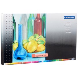 STAEDTLER 2430 C48 Soft Pastel Chalks (High Degree of Light Resistance, Soft Smudge, Easy Smudge, Cardboard Case with 48 Brilliant Colours)