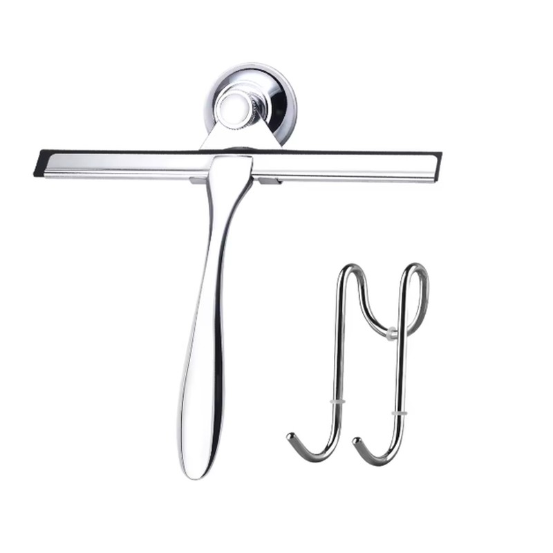 Silicone Shower Squeegee for Glass and Windows – Stainless Steel