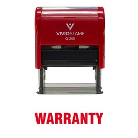 Warranty Office Self Inking Rubber Stamp (Red Ink) - Medium 2 Pack