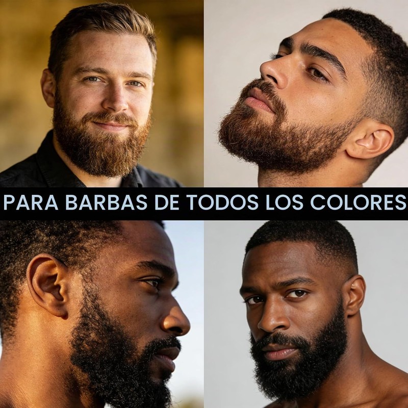 Erinde 2Pcs Tinte Temporal para la Barba para Hombres, Cubre
