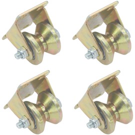 4 PCS Heavy Duty Gate Wheels Rigid Track Pullyes,Colored Steel Track Rollers (V Groove)