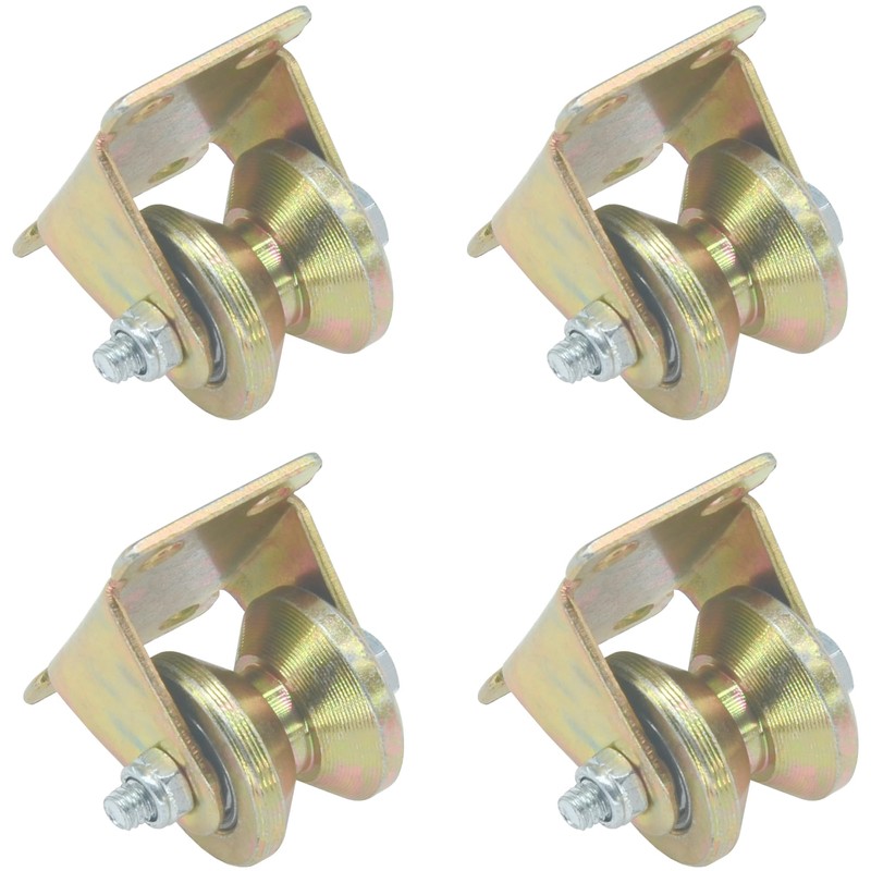 4 PCS Heavy Duty Gate Wheels Rigid Track Pullyes,Colored Steel