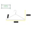 DODIN HOME 10 Silver Wire Notched Hangers Space Saving Metal