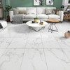 WESTICK White Peel and Stick Floor Tile Bathroom Waterproof Marble