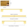 Amerdeco 10 Pack Brushed Gold Cabinet Pulls 7.5 Inch(192MM) Hole