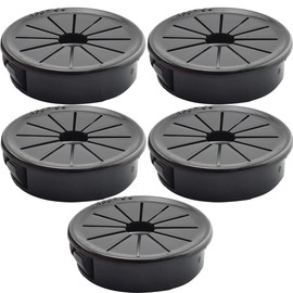 Aifeier ET 1-1/2 Inch Cable Grommets Petal-Shaped Buckle Type Wire Hole Cover for Cord Management and Protection of Cabinet (37.5mm, 5PCS)