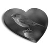 1 x Heart MDF Magnets - Robin Wildlife England 35771