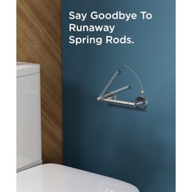 FORIOUS Toilet Roll Holder, Wall Mount Rustproof Stainless Steel Double Post Pivoting Design, Bathroom Roll Holder, Chrome