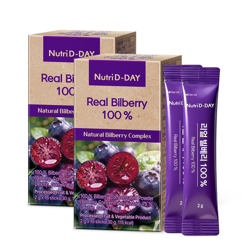 Nutri D Day Real Bilberry 100% x 2, total 30