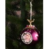 BRUBAKER Premium Christmas Bauble Red with Deer Figure - 10