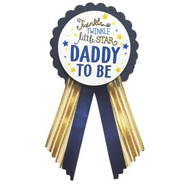 Mommy to Be & Daddy to Be Pin Twinkle Little Star Baby Shower Pin for parents to wear, Navy & Gold, It's a Girl, It's a Boy Baby Sprinkle