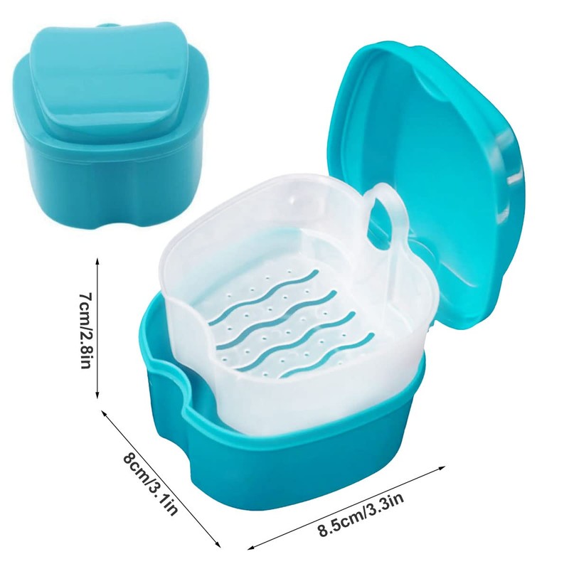 Denture Case Denture Bath Case Cup Box Holder Storage Soak