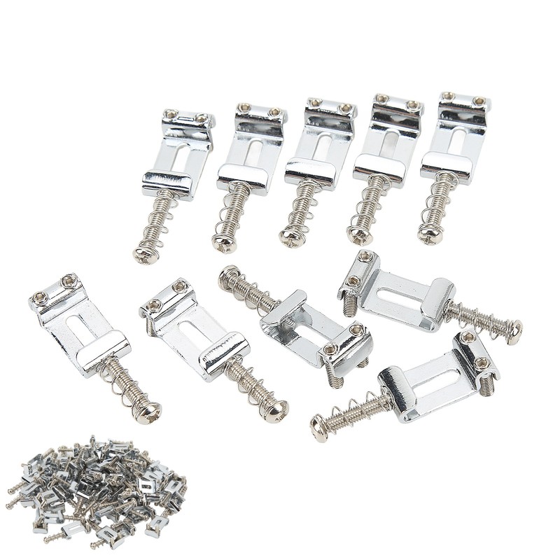 60Pcs Guitar Bridge Saddles Tuning Stability Silver No Burrs Easy