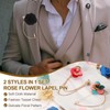 PATIKIL Flower Lapel Chain Brooch Pins for Men, 2 Style
