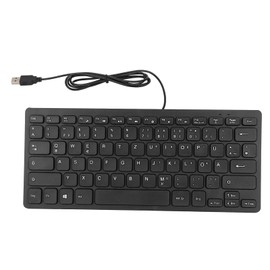 Junlucki 78 Key Computer Keyboard, Full Size Wired Keyboard Mute Ultra Thin Wired Computer Keyboard with USB Interface Mini Ergonomic Keyboards Small Language Keyboard for Desktop Computer(German)