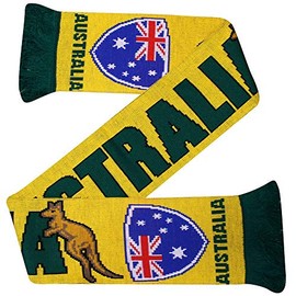 GIFTS 4 ALL Australia Rugby & Soccer Sports Fans Scarf, Australia Fans Match Day Souvenir, Oz Supporters Scarf