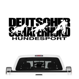siviwonder German Shepherd Dog Sport Car Sticker Dog Foil Shepherd Colour Black, Size 60 cm