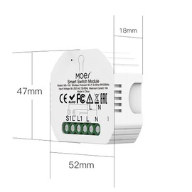 MOES WLAN Schalter,RF433 Smart Alexa Lichtschalter Modul,Kompatibel mit Smart Life Tuya App, Alexa und Google Home
