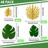 Veytoo Palm Leaves Hawaiian Party Decorations, 48 Pieces 4 Kinds